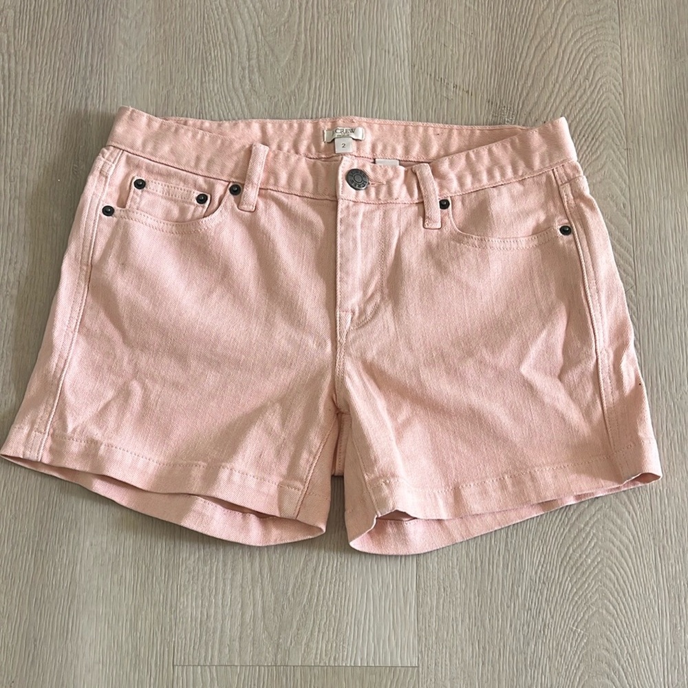 J. Crew Light Pink Denim Jean Shorts Size 2